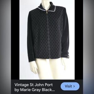 St. John Sport by Marie Gray Black and White Blazer